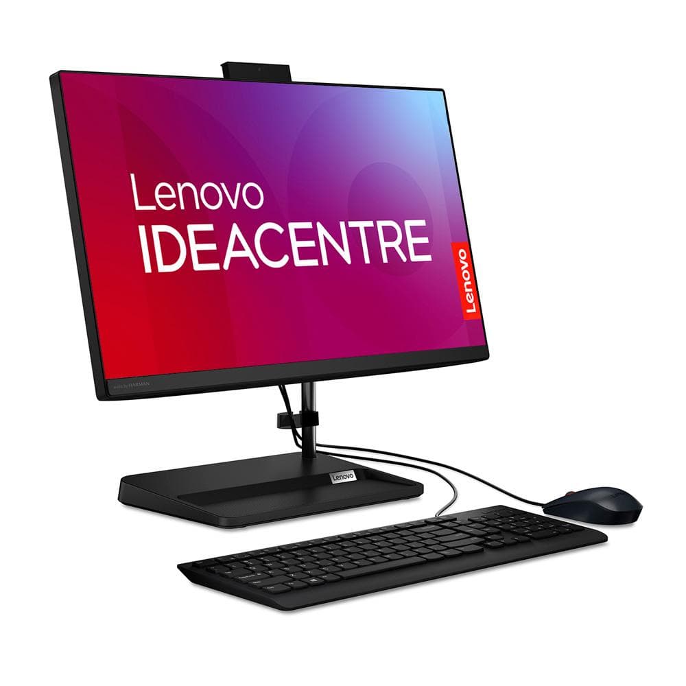 LENOVOTODOUNO Computador Todo en uno Lenovo Intel Core i7 23,8 Pulgadas FHD Memoria RAM 12GB Estado Solido 512GB Windows 11 Home Color Negro