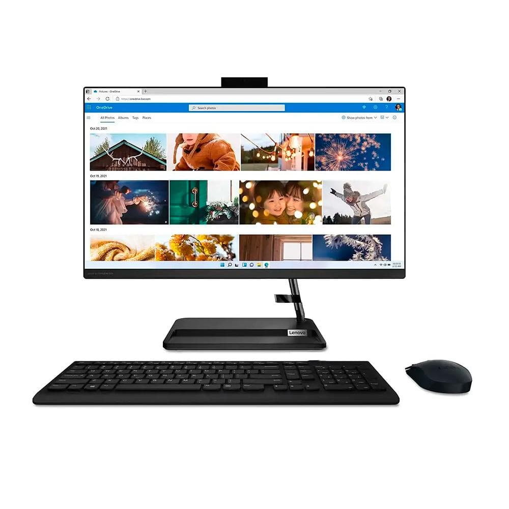 LENOVOTODOUNO Todo en uno Lenovo IC 3 27IAP7 Intel Core i5 12450H 27 Pulgadas FHD Memoria 16GB Estado Solido 512GB Windows 11 Home Color Negro