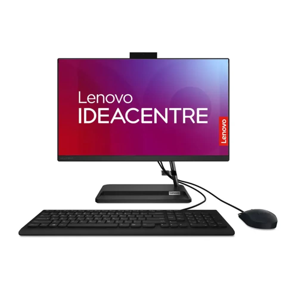 LENOVOTODOUNO Todo en uno Lenovo A100 Intel Core i3 N305 23,8 Pulgadas FHD Memoria 8GB Estado Solido 512GB Linux Color Gris