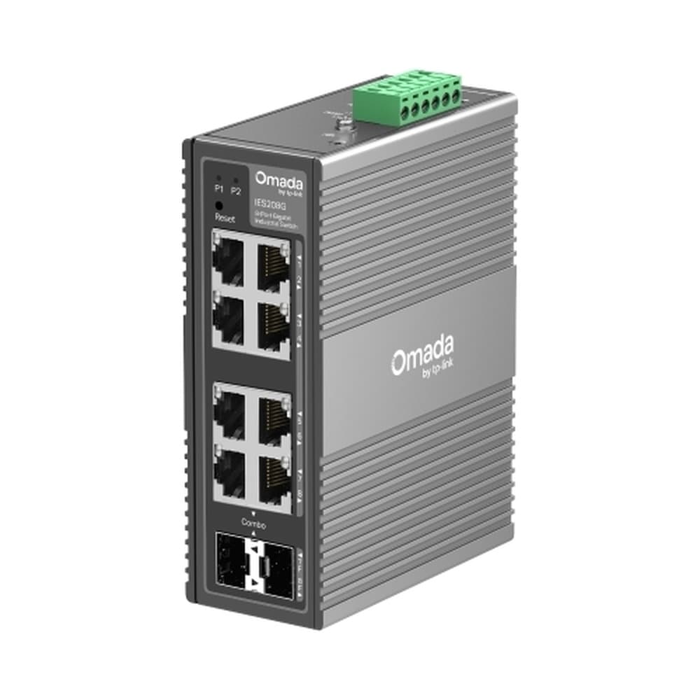 TPLINKSMB Switch Tplink Omada Industrial Gigabit 8 puertos PoE+ administrable con 2 puerto SFP