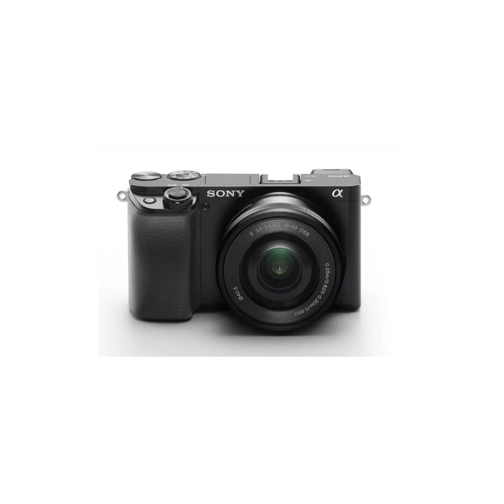 SONY Cámara con Lente Intercambiable APS-C a6100 con enfoque automático rápido ILCE-6100L Cuerpo + lente zoom potente de 16-50 mm