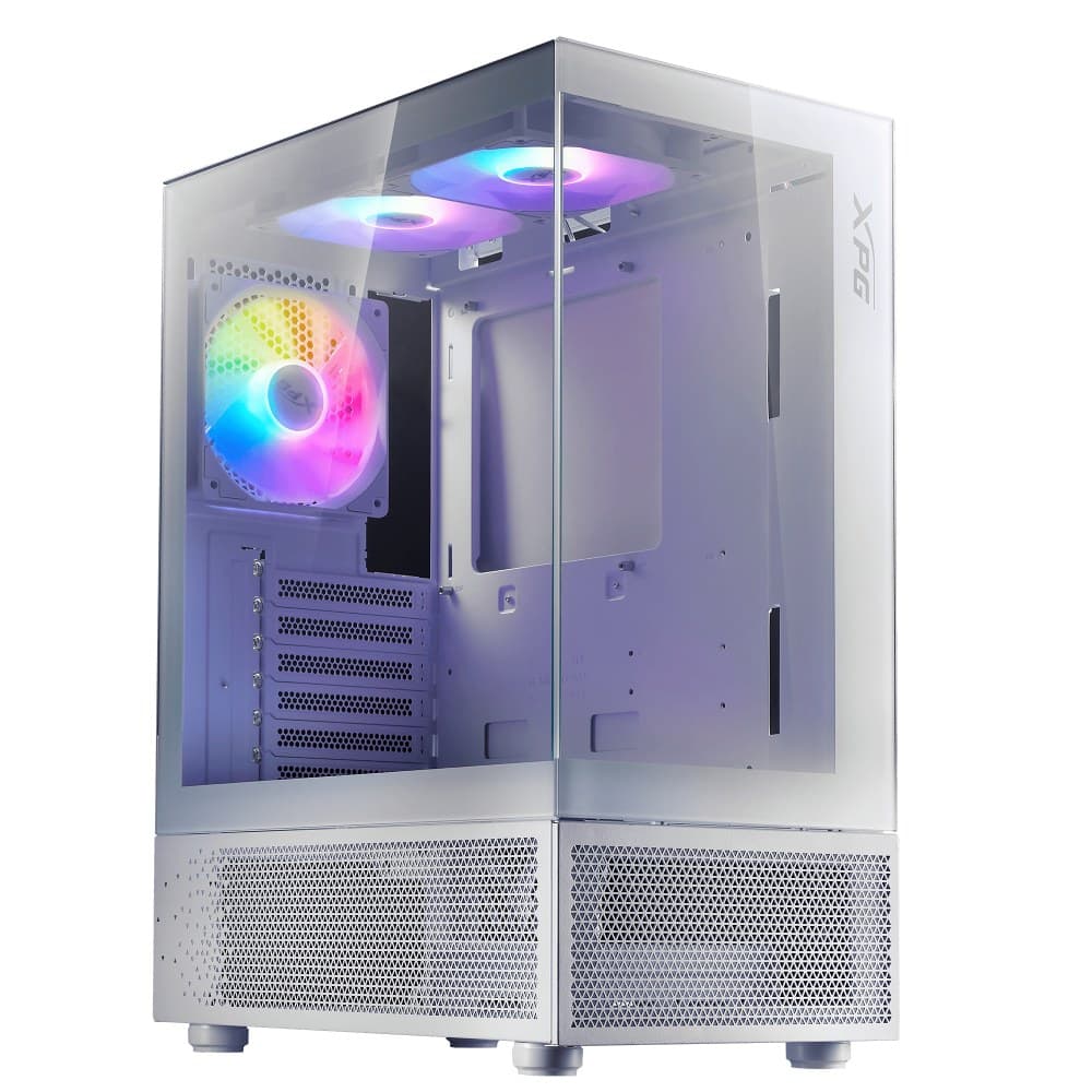 ADATA-XPG XPG INVADER X MINI, Blanco, ATX Torre Media, 3.5incx2, I/O:USB-Cx1, USBx2, HD Audiox1, Resetx1, Powerx1,Ventilador ARGB Invertido: (Topx2, Speratex2), Ventilador:(Rearx1), 2 Años de Garantía