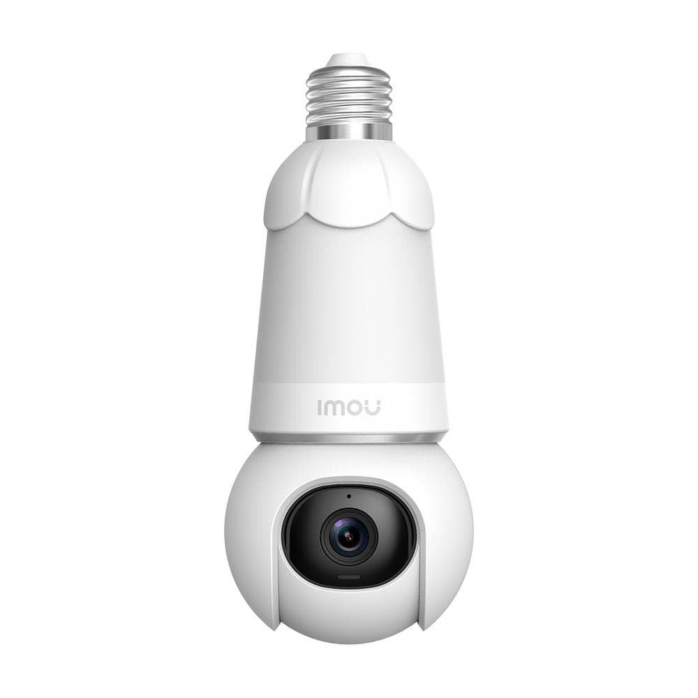 IMOU Bulb Cam IMOU Full Color 3MP DOMO WIFI 2K IR 25M Wi-Fi Lente 2.8mm 98° (H), 54° (V), 0~340° Pan, 90°Tilt, Smart IR: 25m DWDR, Compresion: H.265/H.264, Slot MicroSD hasta 256GB, Sirena de Alerta, AI (Deteccion de humano / Vehiculo), Audio 2 vias