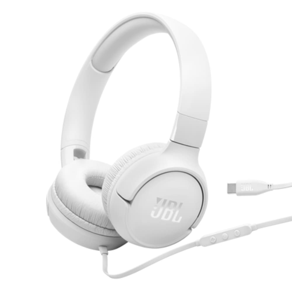 JBL Headphone JBL T520 HEADPHONE ON EAR Cable C - White