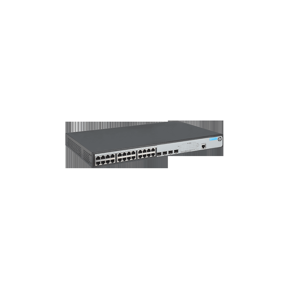 HPNETWORKVOL Switch HP 1920-24G PoE+, 24 puertos RJ-45 10/100/1000, 4 puerto SFP, no apilable, PoE (370W)