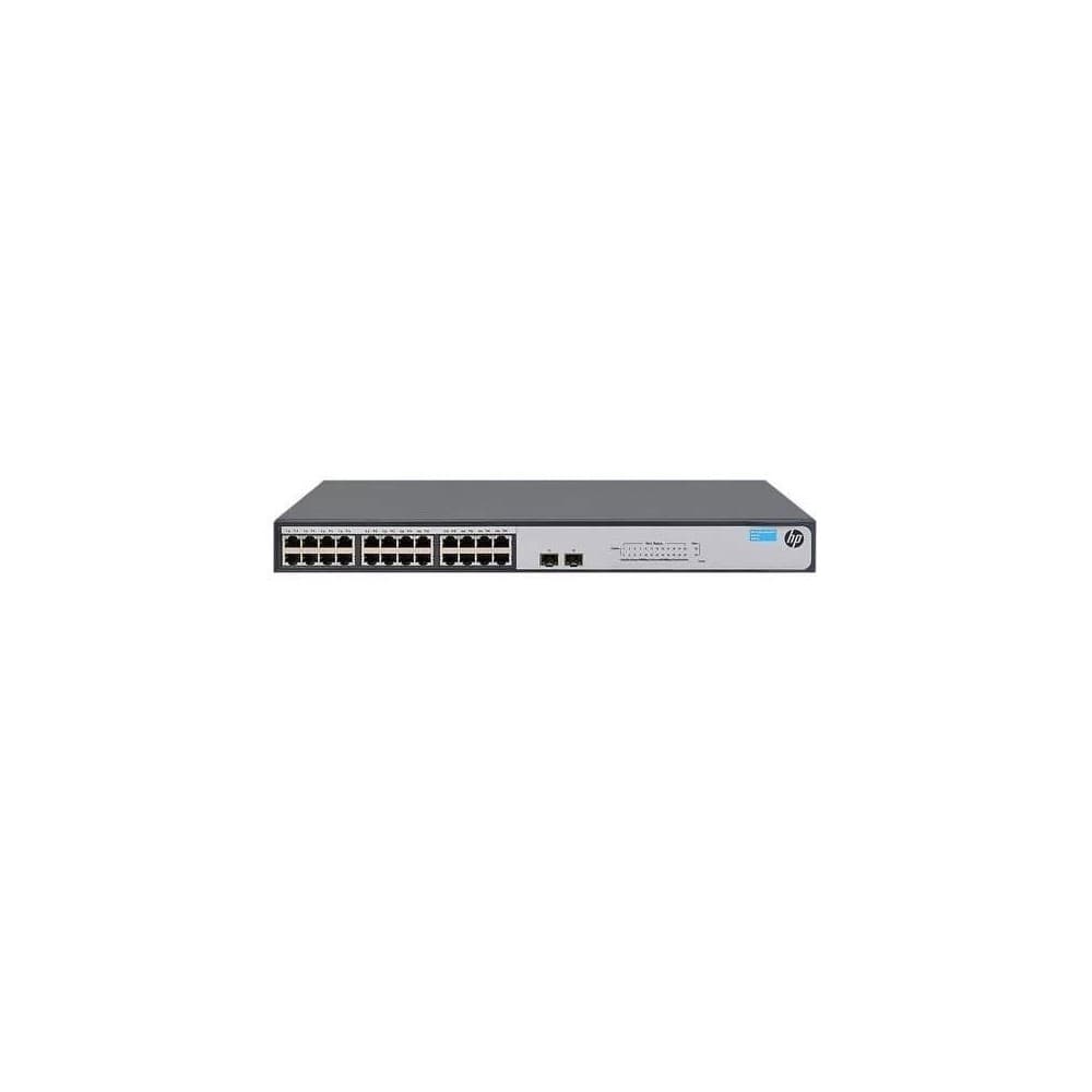 HPEARUBA Switch HP 1420-24G, 24 10/100/1000, 2SFP, Capa 2, no apilable, no PoE