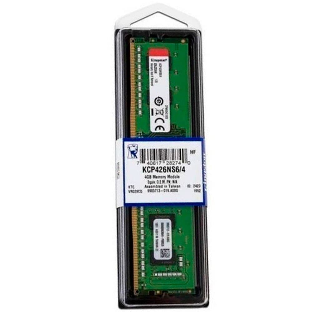 KINGSTON TECHNOLOGY Memoria Ram Kingston para PC 4GB DDR4 2666MHz