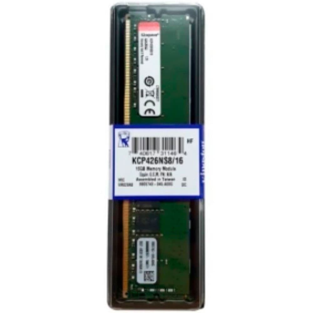 KINGSTON TECHNOLOGY Memoria ram kingston para pc 16GB DDR4 2666MHz Single Rank