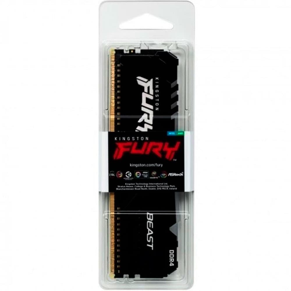 KINGSTON TECHNOLOGY Memoria ram Kingston FURY Beast RGB para pc 8GB DDR4 3000MHz