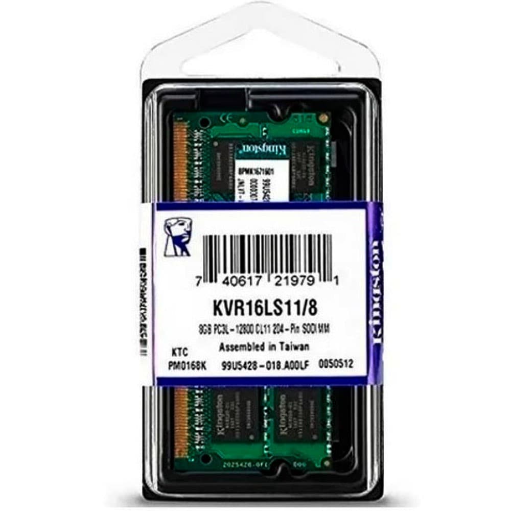 KINGSTON TECHNOLOGY Memoria Ram Kingston para Portátil 8GB DDR3L 1600MHz