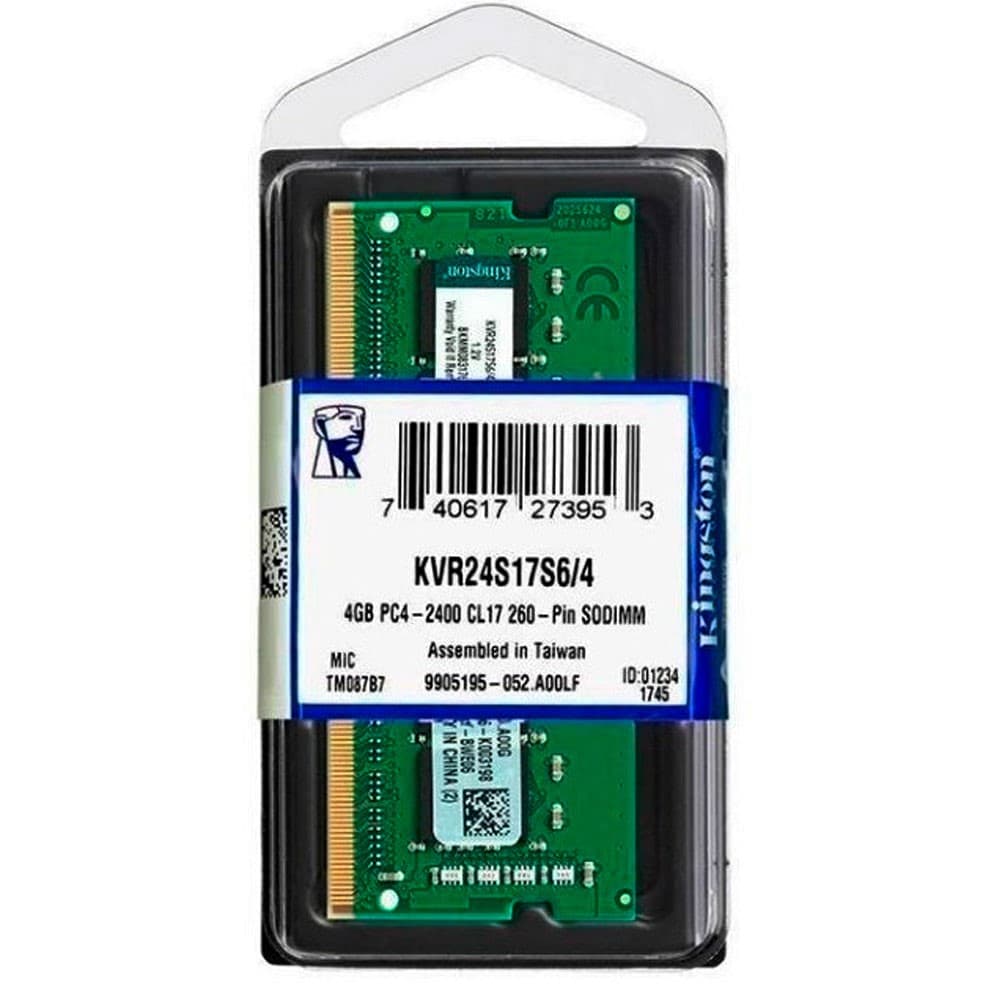 KINGSTON TECHNOLOGY Memoria ram kingston para portatil 4GB DDR4 2400MHz