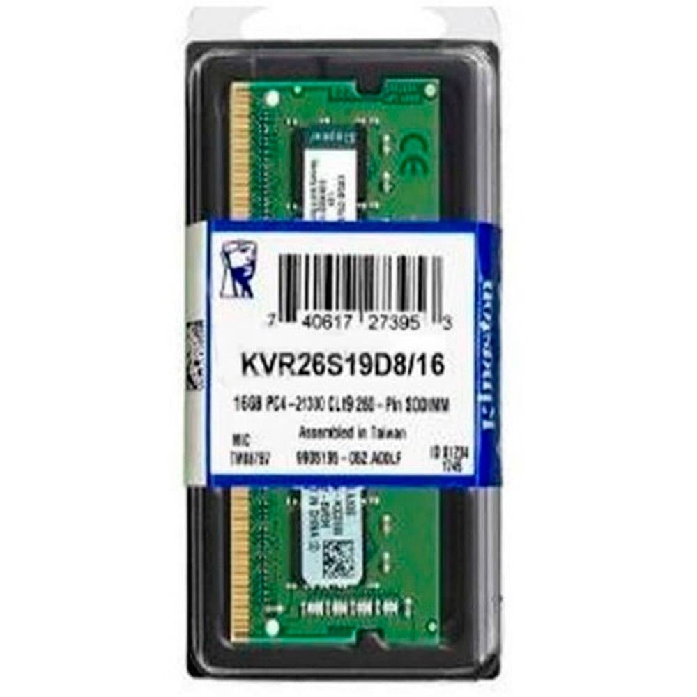 KINGSTON TECHNOLOGY Memoria ram kingston para portatil 16GB DDR4 2666MHz