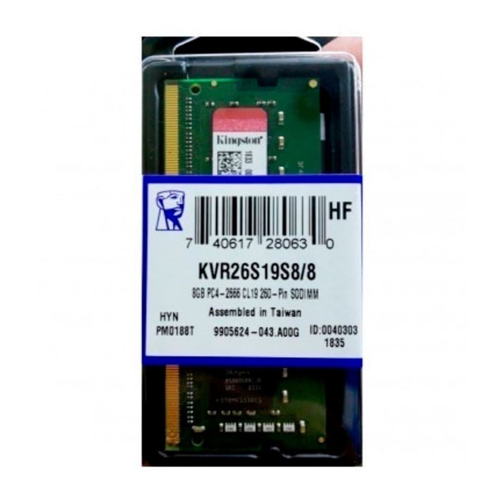 KINGSTON TECHNOLOGY Memoria Ram KINGSTON 2666 Portatil DDR4 8GB