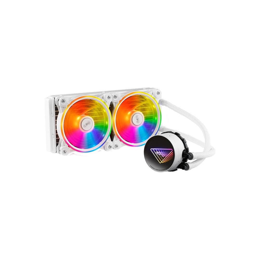 ADATA-XPG XPG LEVANTE X 240, White, Asetek Solution,Water Block: Copper, Fan: Speed (600-2000 RPM), Noise (18.17 dBA), Airflow (61.5 CFM), FDB Bearing, Socket: Intel (1700/ 1200/ 115x), AMD (AM5/AM4/TR4/sTRX4/SP3),
