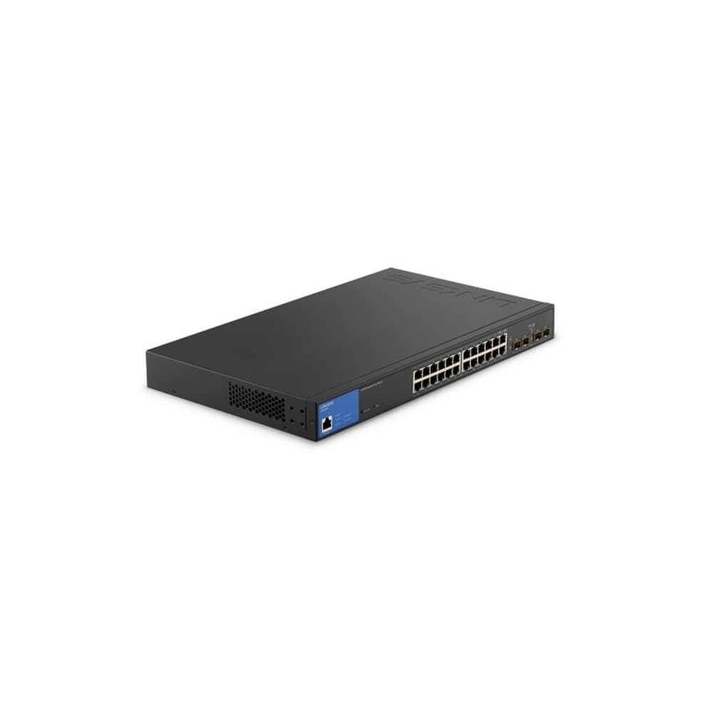 LINKSYS SWITCH LINKSYS ADMINISTRABLE LGS328PC de 24 puertos Gigabit 10/100/1000 Mbps y 4 puertos SFP, 250W, PoE+
