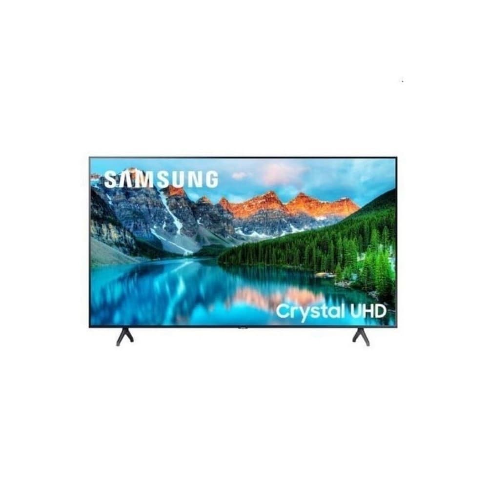 SAMSUNG MONITORES INDUSTRIALES Televisor Pro Samsung BE43TH,Televisor + Monitor Industrial,Tamaño 43”resolución 3840x2160 , Brillo 250 nit, Contraste: 4700:1, Características: uso 16 horas/día, altavoces 2,Conectividad VIDEO: HDMI x2, USB: USB x 1, RF: 1 Terrestre / 1 Cable / 0 Satélite, RJ45, salida AUDIO: óptico, Wi-Fi 5, compatible con Bluetooth,Garantía: 3 años