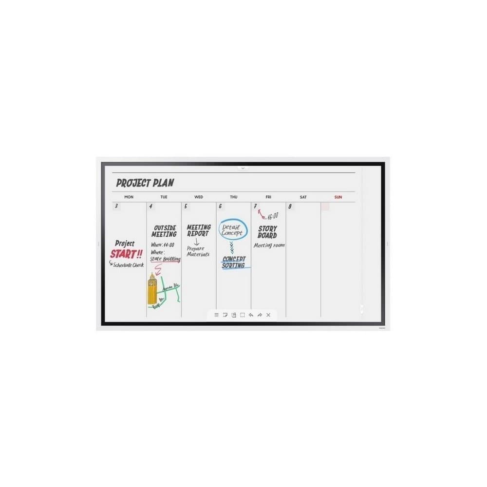 SAMSUNG MONITORES INDUSTRIALES Samsung Monitor Industrial WM65R,Tamaño: 65, Resolución 3840x2160 (16:9), Brillo 220 nit, Contraste: 4700:1, Características: uso 16 horas/día,Flip App Internal SoC, altavoces 10Wx2., Wi-fi ready, 4 drawing points, Advanced IR, Passive Pen, NFC, Acceleration sensor, Proximity Sensor, Entradas: Advanced IR, 'USB 2 (ver 2.0x2, Side 1, Sensor Assy 1