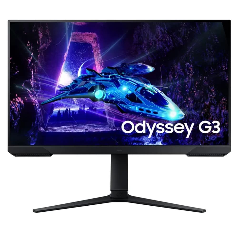 SAMSUNGMONITO Monitor Samsung 24 Gamer Odyssey G3 Aspecto 16:9 Contraste: 1000:1(Typ) HDR10 FHD(1,920 x 1,080 1 ms 180 HZ Eye Saver Mode, Flicker Free, Windows Certification , FreeSync Premium, Screen Size Optimizer, Black Equalizer, Refresh Rate Optimizor, Super Arena Gaming UX Conectividad: Display Port 1.4, 2* HDMI 2.0 (incluye cable DP) Garantia 3 años