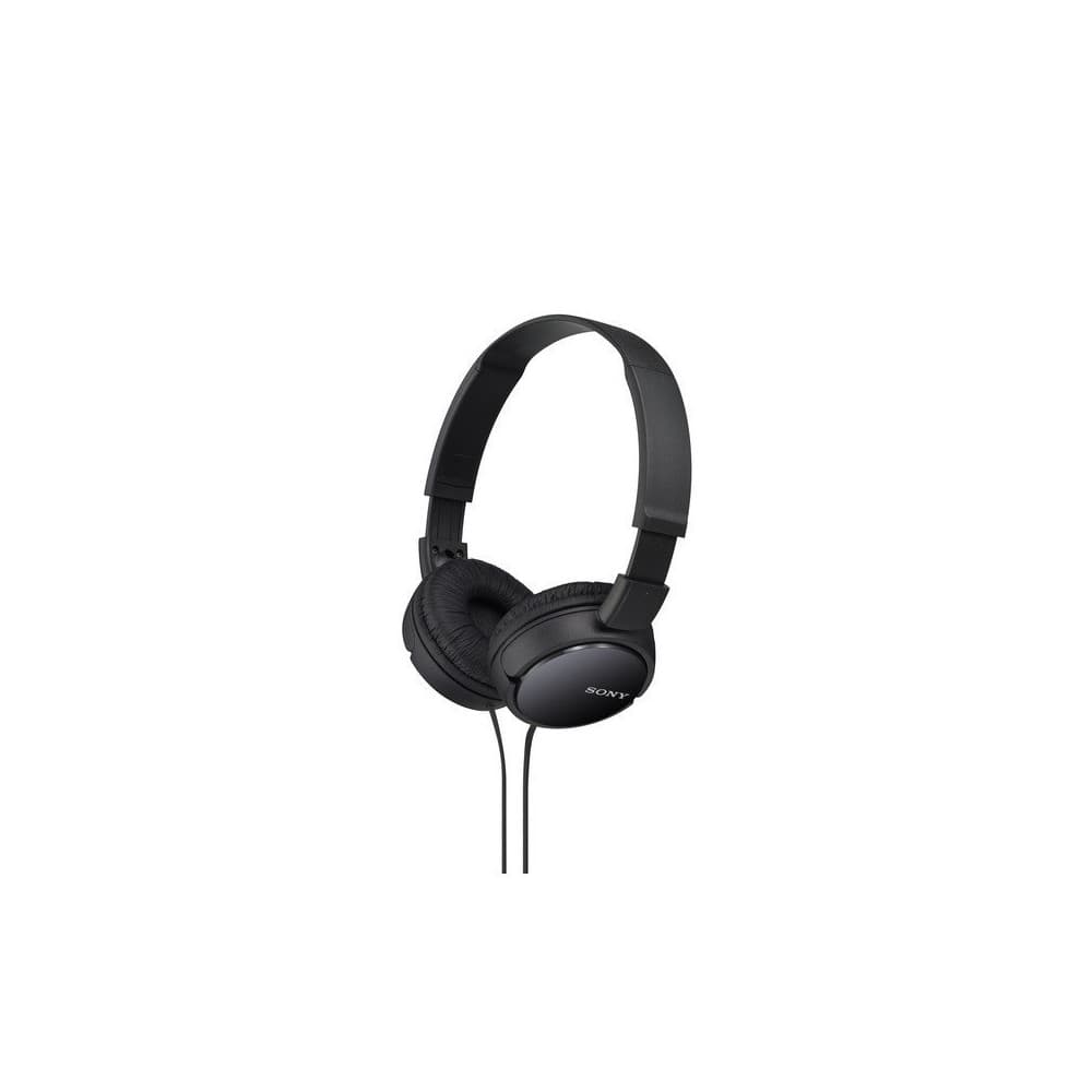 SONY Audífonos Sony de diadema MDR-ZX110 Negro diseño plegable giratorio, diafragma 30 mm cable de 1.2m (