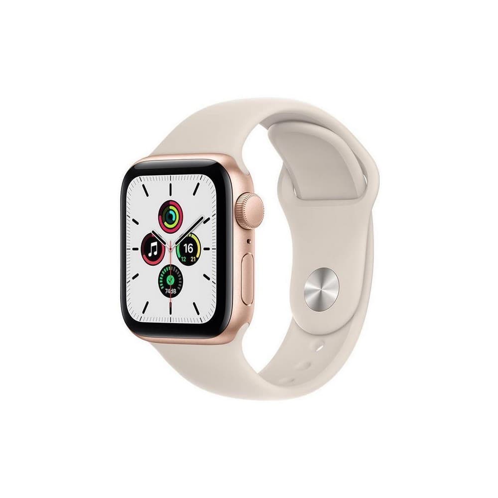 APPLE ACCESORIOS Apple Watch SE (GPS) - Caja de aluminio en oro de 40 mm - Correa deportiva blanco estrella - Talla única