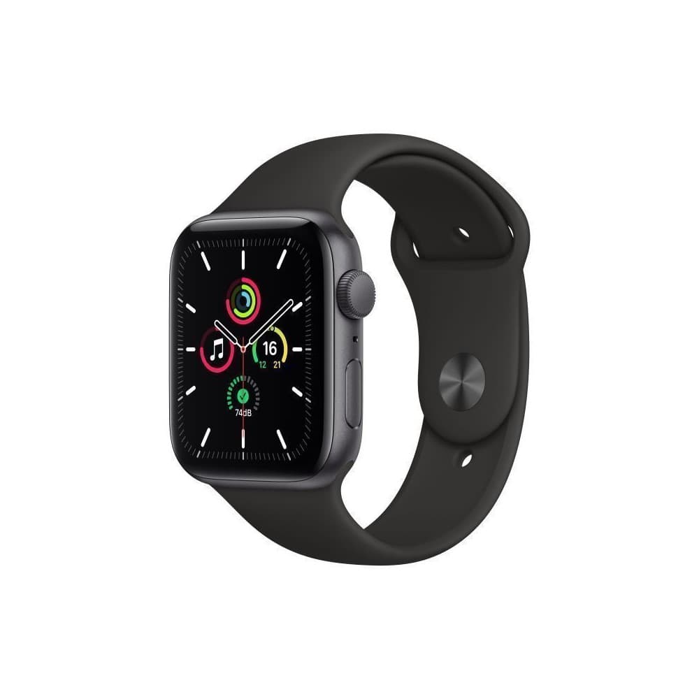 APPLE ACCESORIOS Apple Watch SE (GPS) Caja de aluminio en gris espacial de 40 mm Correa deportiva Medianoche