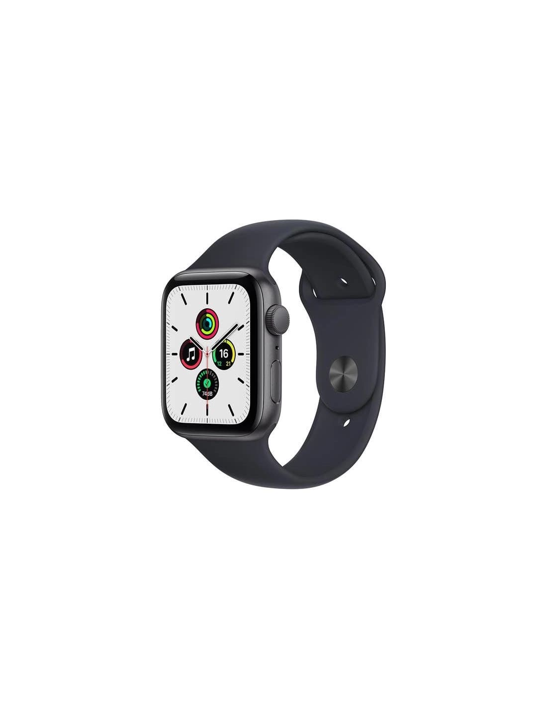 APPLE ACCESORIOS Apple Watch SE (GPS) Caja de aluminio en Gris Espacial de 44 mm Correa deportiva Medianoche