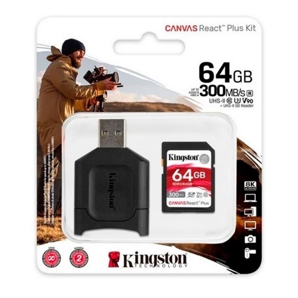 KINGSTON DIGITAL Micro sd kingston React Plus más lector MobileLite Plus UHS-I 64GB