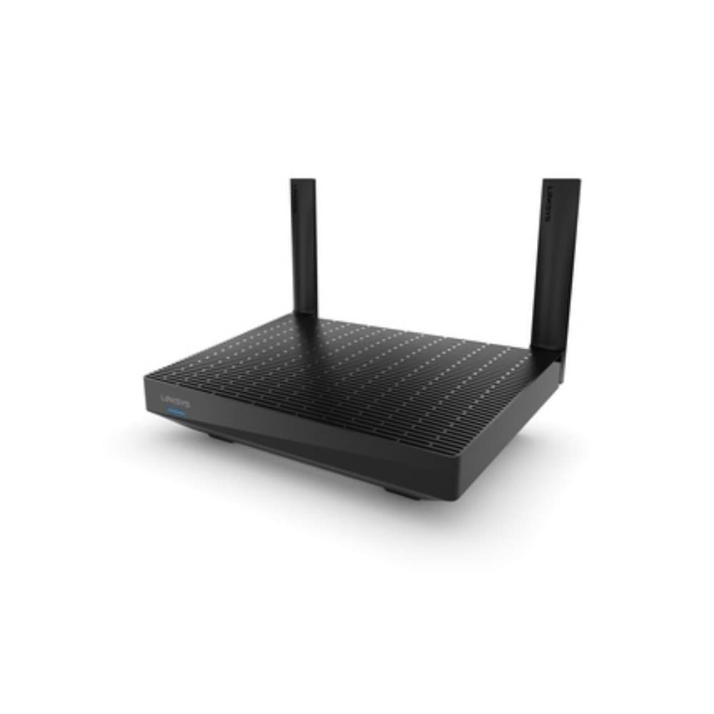 LINKSYS Router Mesh MR7350, AX1800 de doble banda Gigabit 574 + 1201 Mbps,Doble banda (2,4 GHz + 5 GHz) 2 x 2 WiFi 6,Actualizaciones automáticas del firmware,Puerto USB 3.0,1 Gigabit WAN,4 Gigabit LAN,2 antenas externas ajustables,Procesador de núcleo Quad de 1,2 GHz,Cobertura de hasta 158 m², funciona con 20 o más dispositivos y proporciona velocidades de