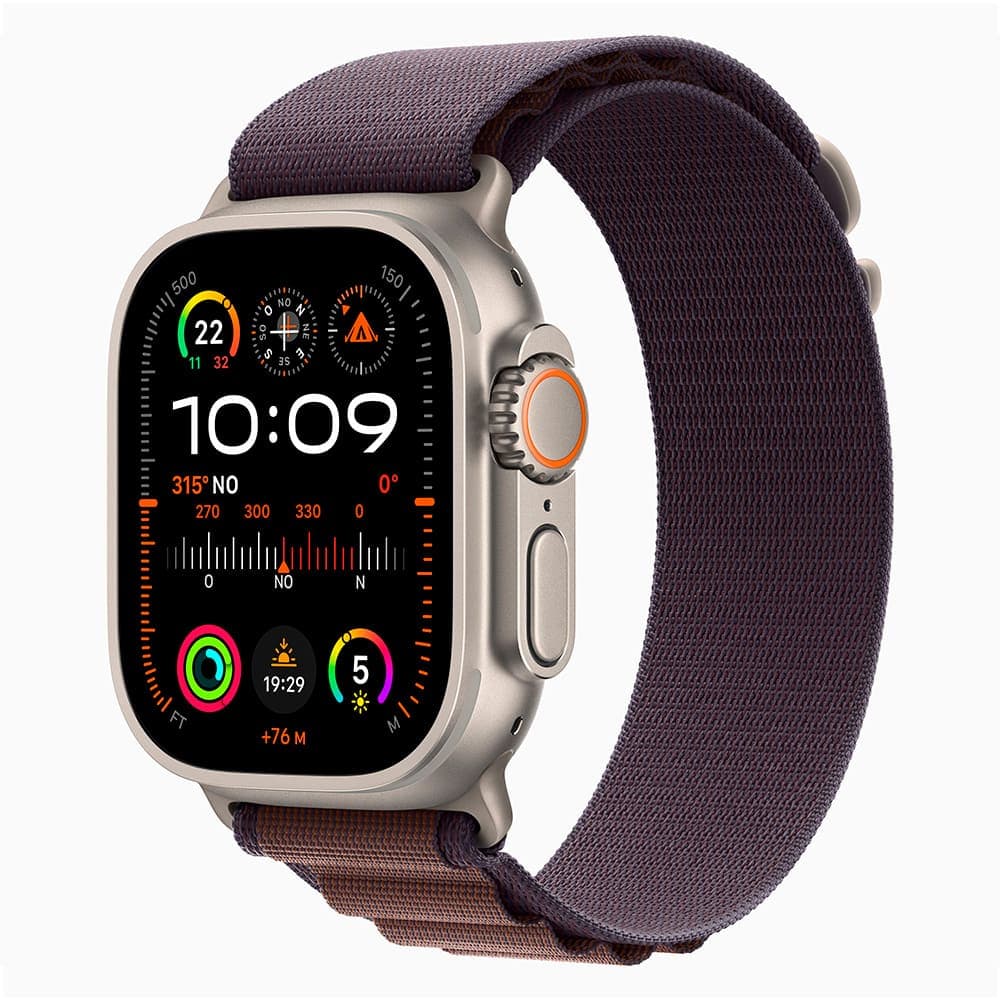 APPLE ACCESORIOS Reloj APPLE Watch Ultra 2 (GPS + Cellular) - Caja de titanio de 49 mm - Correa Loop Alpine índigo - Talla M