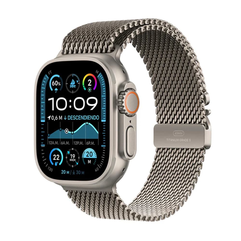 APPLE ACCESORIOS Apple Watch Ultra 2 GPS + Cellular 49mm Natural Titanium Case with Natural Titanium Milanese Loop - M