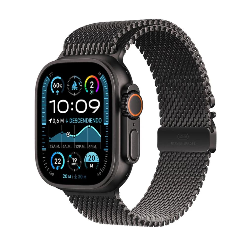 APPLE ACCESORIOS Apple Watch Ultra 2 GPS + Cellular 49mm Black Titanium Case with Black Titanium Milanese Loop - M