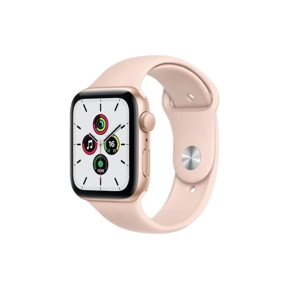 APPLE ACCESORIOS Apple Watch SE (GPS) - Caja de aluminio en oro de 44 mm - Correa deportiva rosa arena