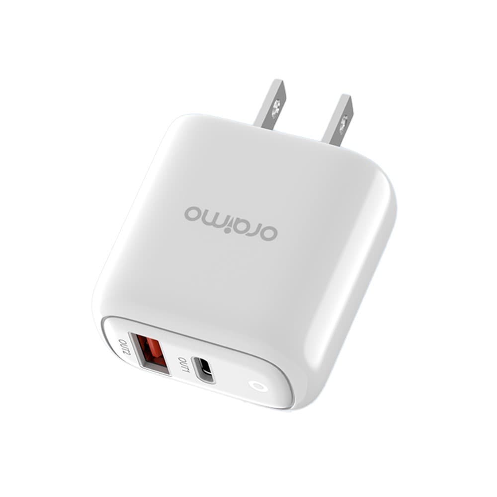 ORAIMO Adaptador Cargador Rápido De 2 Puertos Oraimo kit US OCW-E94D + Cable L53 White LAT