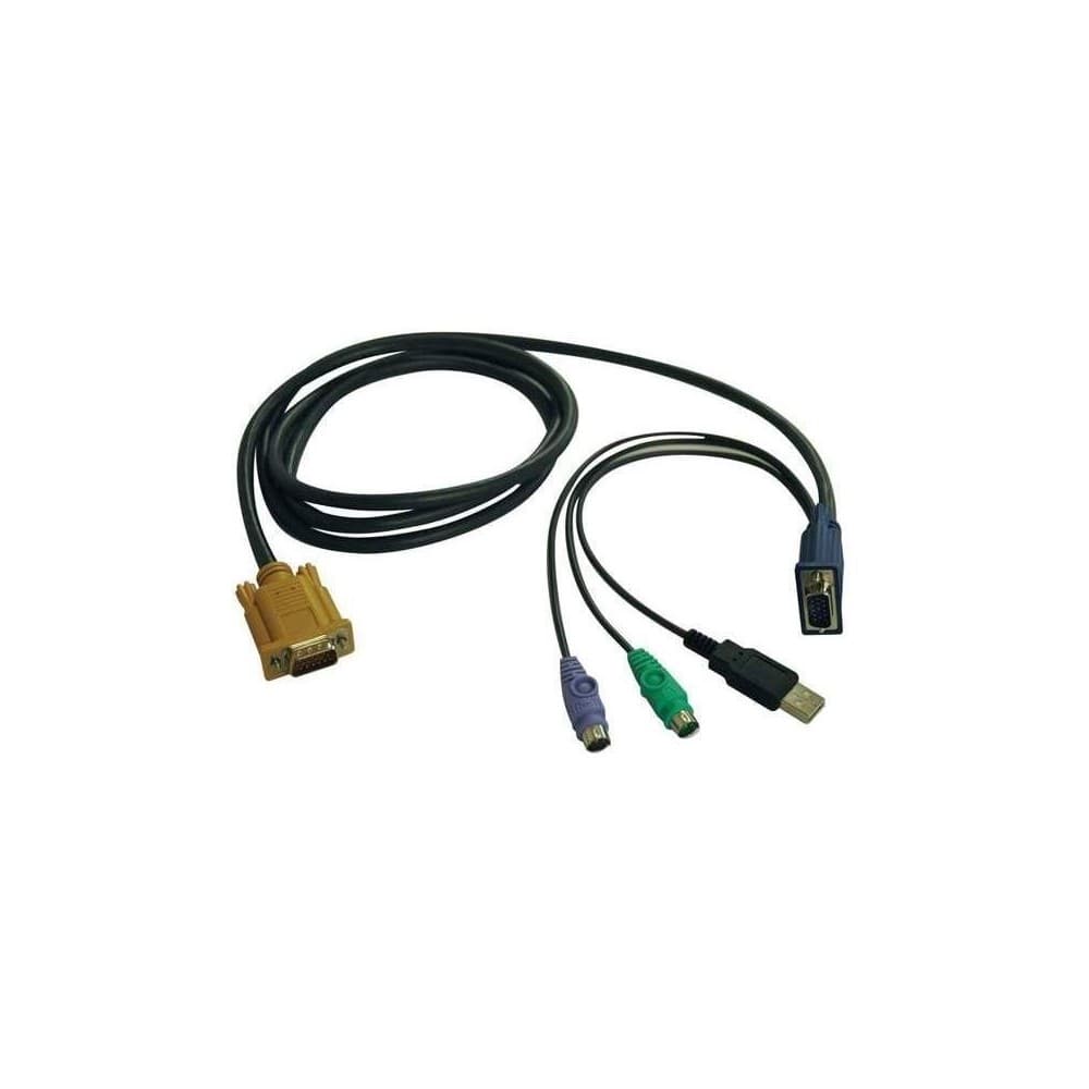 TRIPPLITE Kit de cables para multiplexor KVM - Kit combinado de cables PS2/USB de 6 pies (1,8 m) para multiple