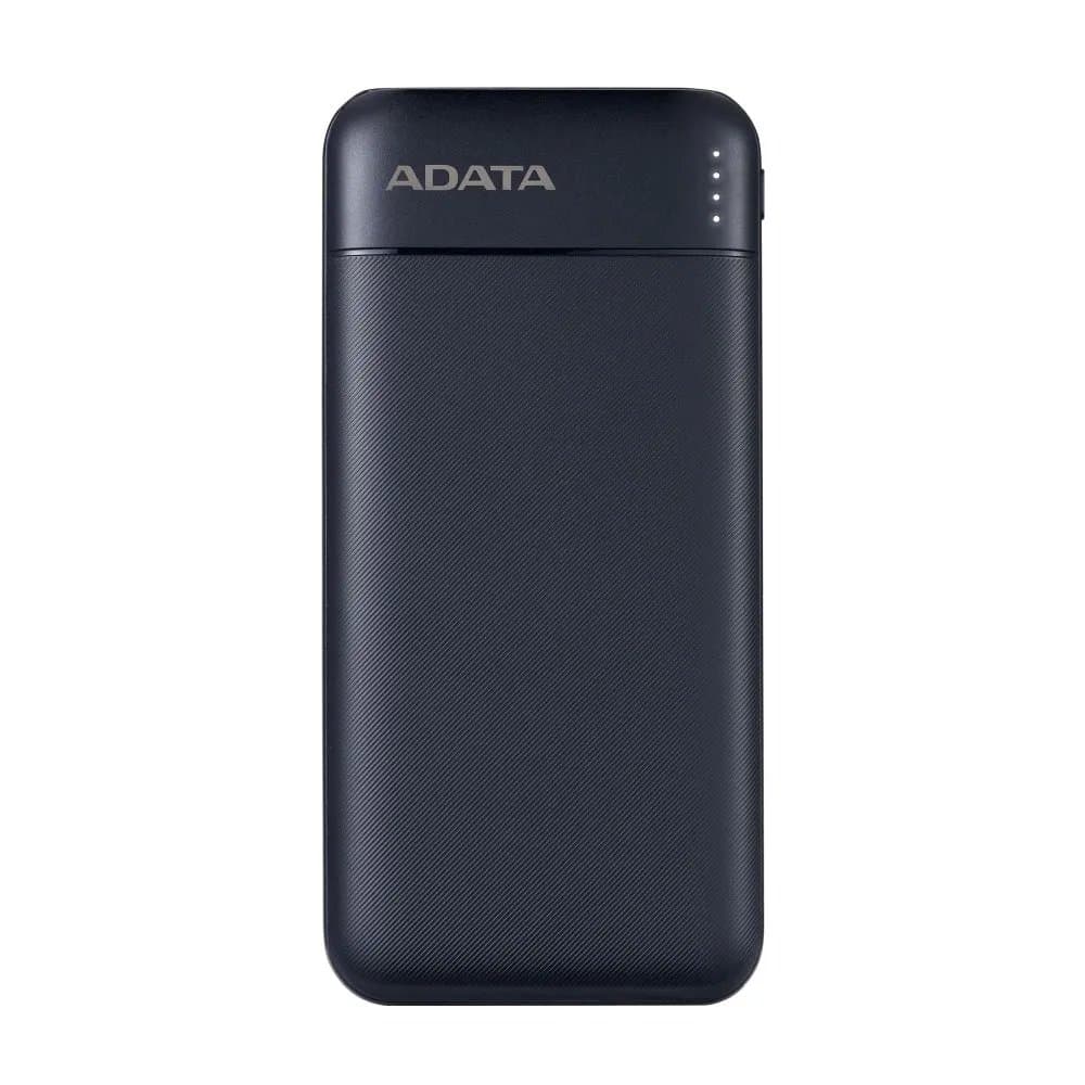 ADATA Power Bank 10000mAh negra /2 puertos USB + 1 Puerto Tipo C entrada y Salida + 1 puerto de entrada micro usb
