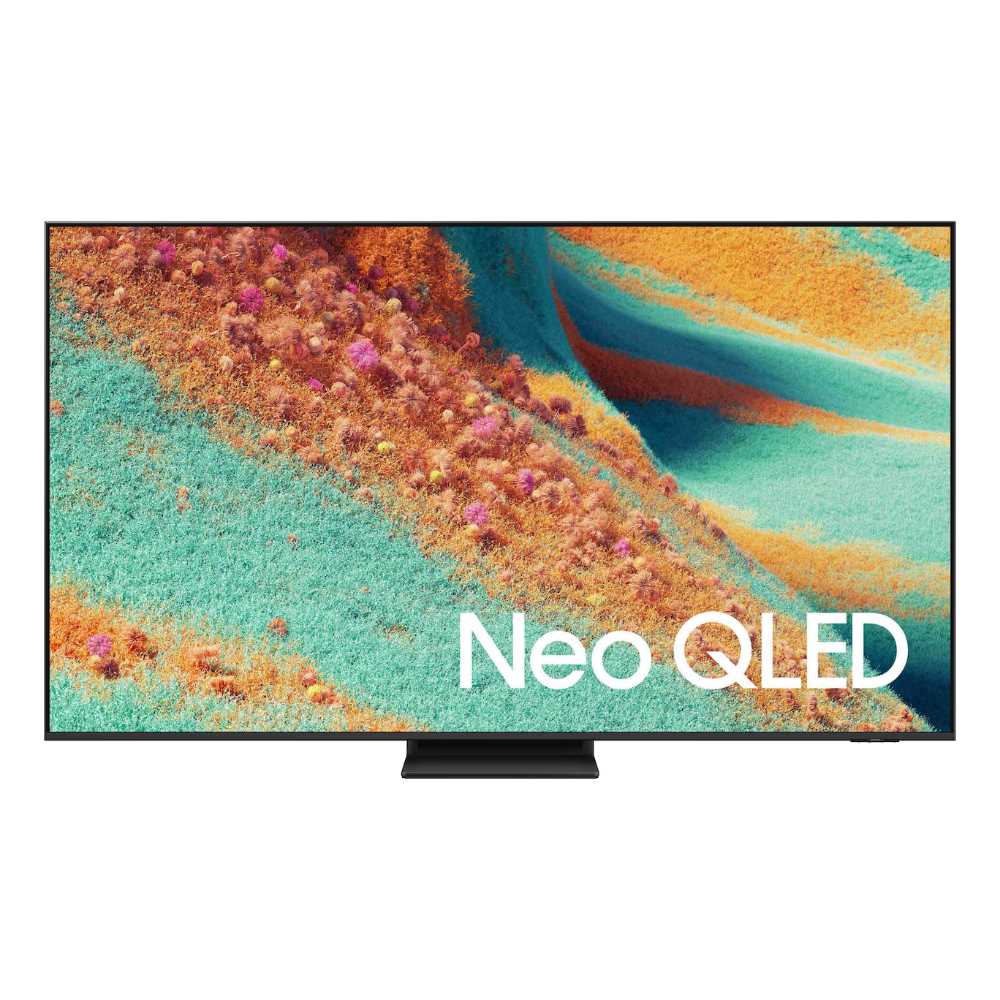 SAMSUNGAUDIVIDEO Televisor Samsung FLAT NEO QLED Smart TV 55 pulgadas, UHD 4K /3,840 x 2,160 / DVB-T2 / Procesador QN4 IA GEN2 144Hz/ Bluetooth / Dual Led / asistente de voz / modo ambiente/ Modo Juego/ HDMI x 4 / USB x 2 /LAN/ abre y edita archivos de Office/ Control Solar/Garantía 1 año, Ficha tecnica completa en www.samsung.com.co