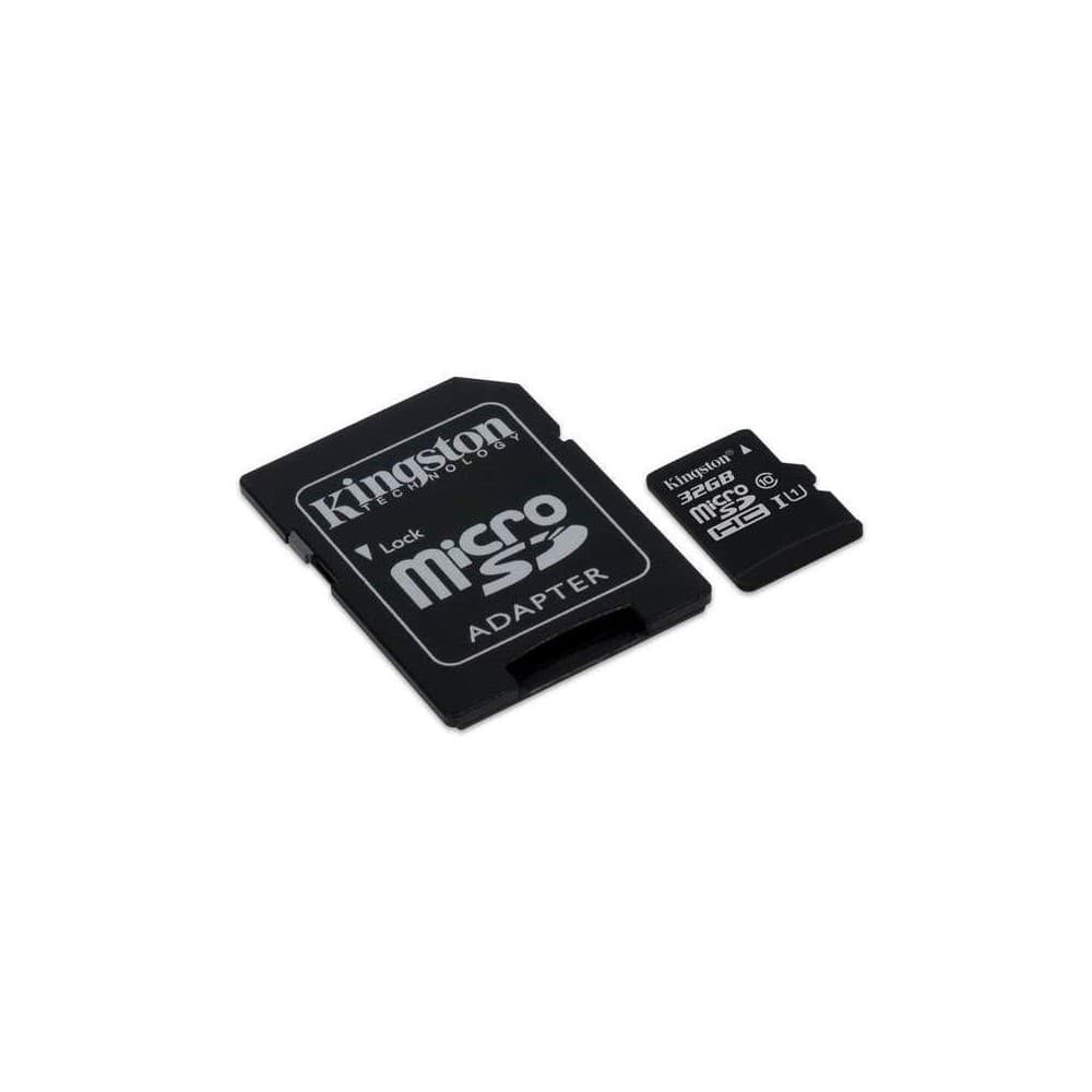 KINGSTON Memoria 32GB microSDHC Class 10 UHS-I 45MB/s Read Card + SD Adapter