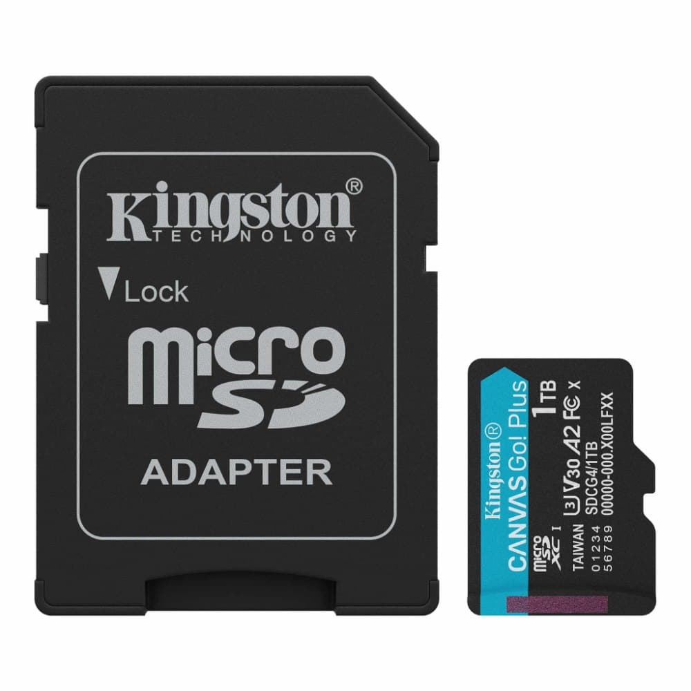 KINGSTON DIGITAL Memoria micro sd 1TB Canvas Go Plus Gen4 200MB/s A2 U3 V30 Card + Adapter