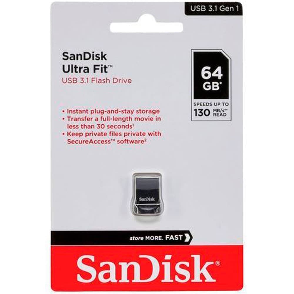 SANDISK Memoria USB SanDisk Ultra Fit 3.1 64GB