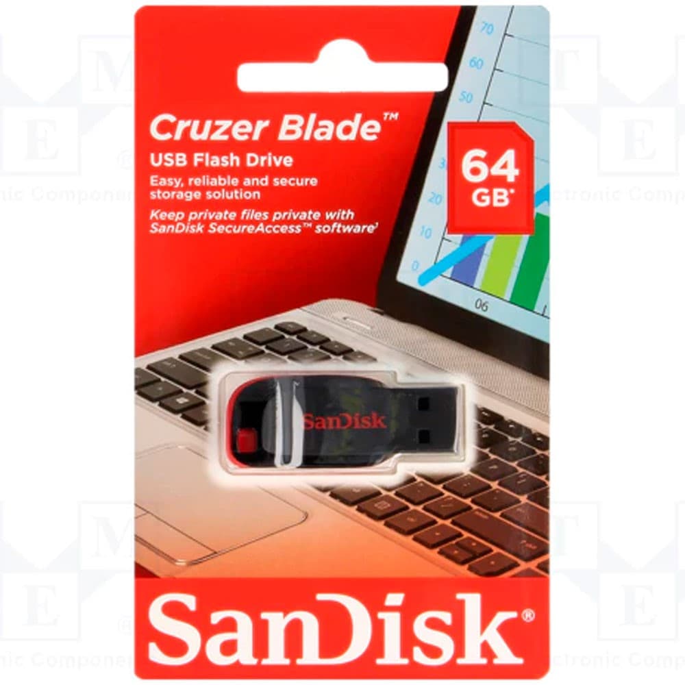 SANDISK Memoria USB SanDisk Cruzer Blade 2.0 64GB