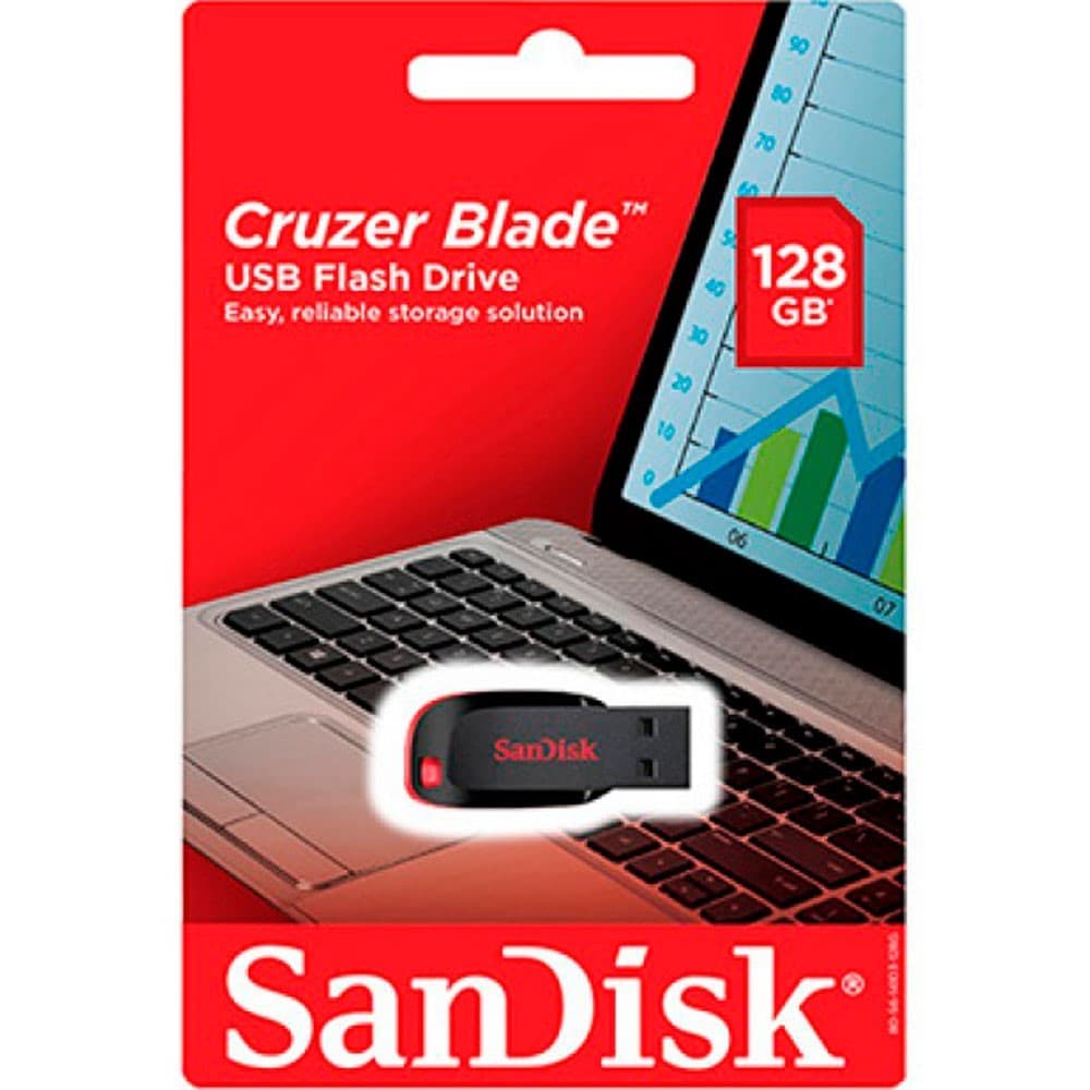 SANDISK Memoria USB SanDisk Cruzer Blade 2.0 128GB