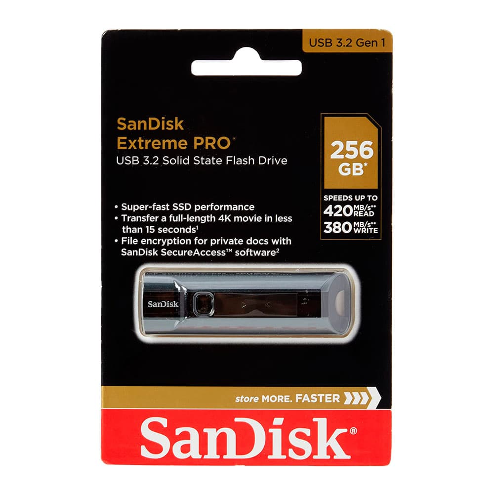 SANDISK Memoria Usb SANDISK Extreme Go 256GB 3.2 COLOR Plata Y Negro