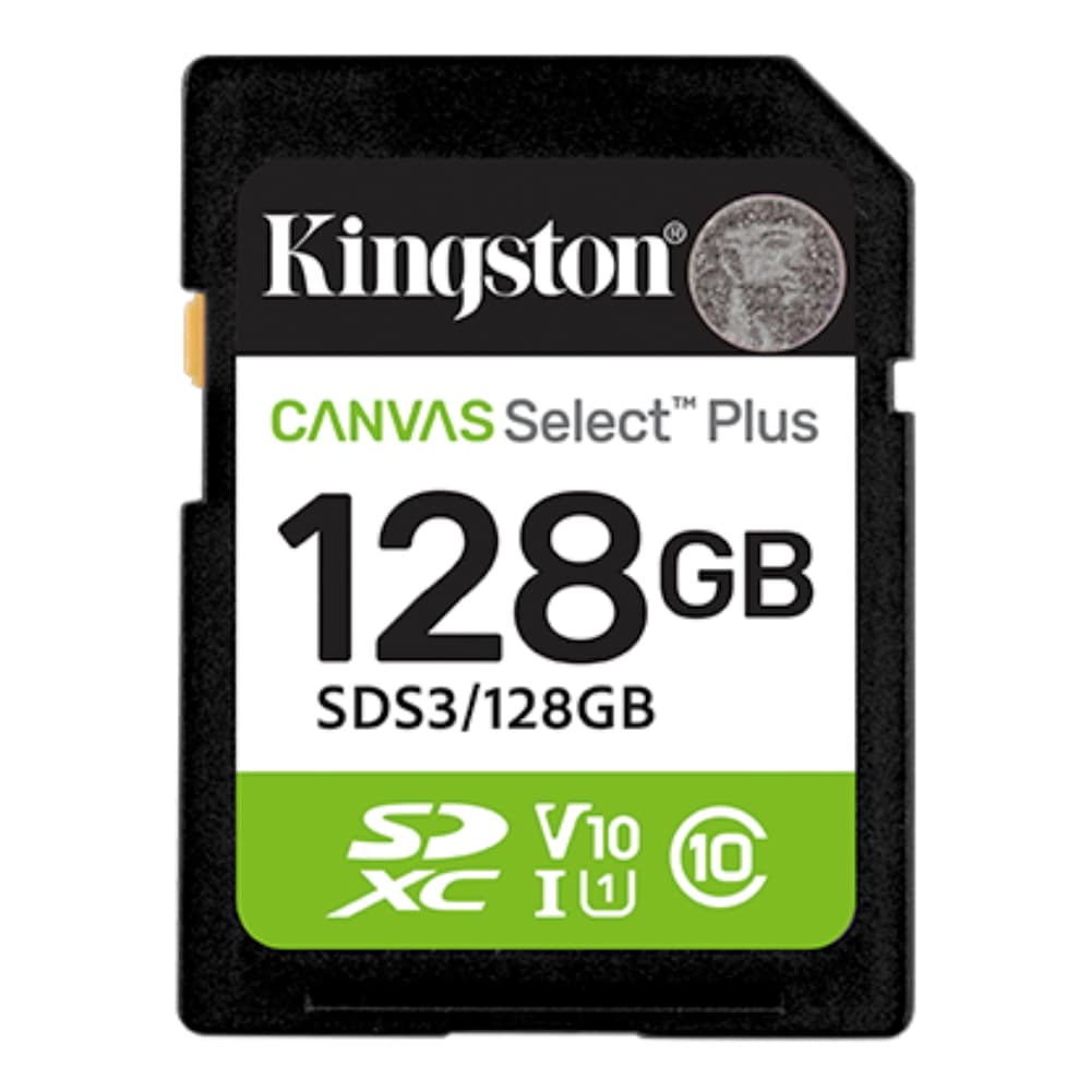 KINGSTON DIGITAL Memoria SD 128GB Canvas Select Plus Gen3 150MB/s C10 UHS-I U1 V10