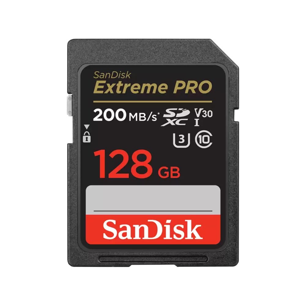 SANDISK Tarjeta SD SanDisk 128GB Extreme PROTarjeta SD SanDisk 128GB Extreme PRO UHS-1 CL10,U3,V30 hasta 200MB/s y 90MB/s de escritura