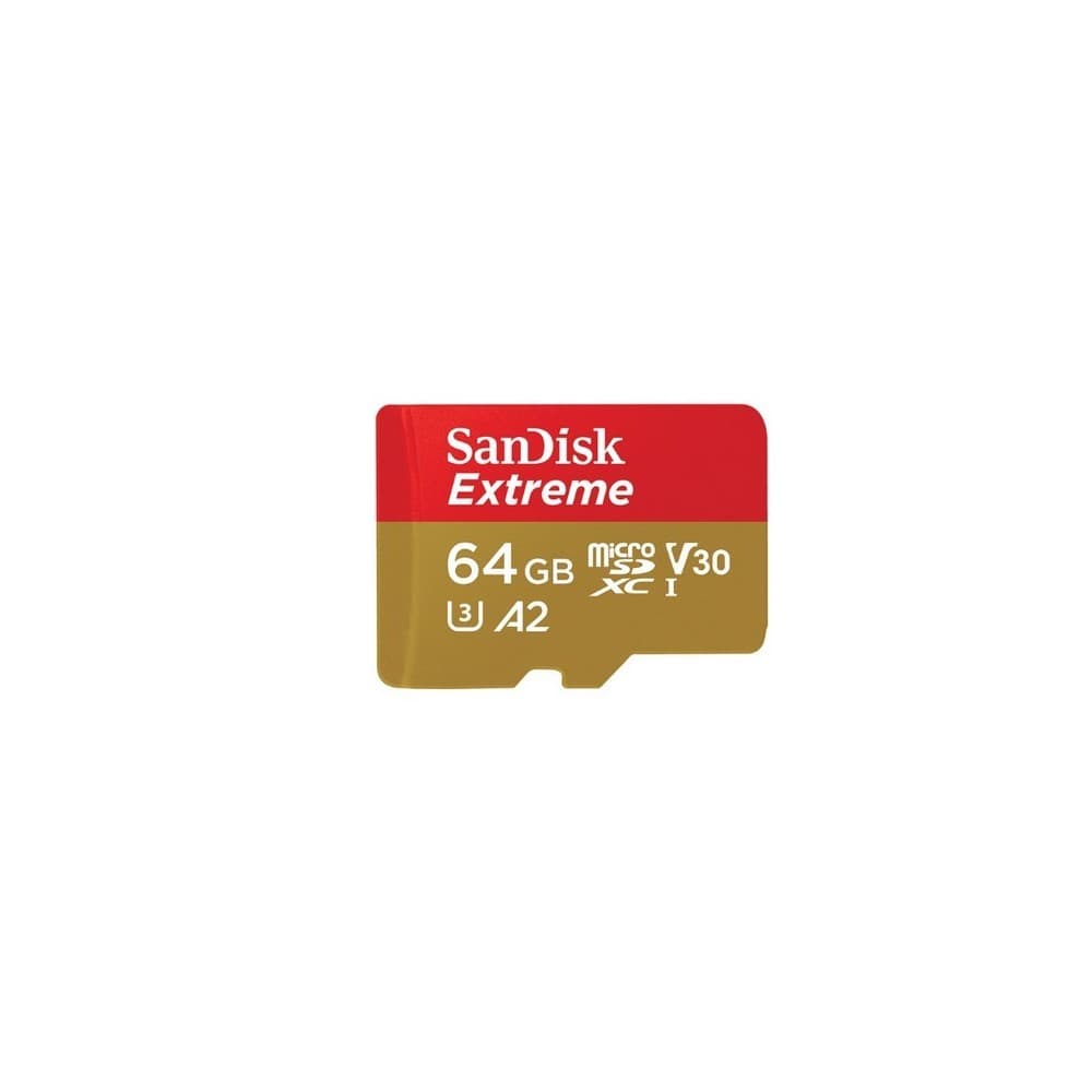 SANDISK Tarjeta microSD SanDisk Extreme (Action Cam) UHS-I 64GB C10, U3, V30, A2