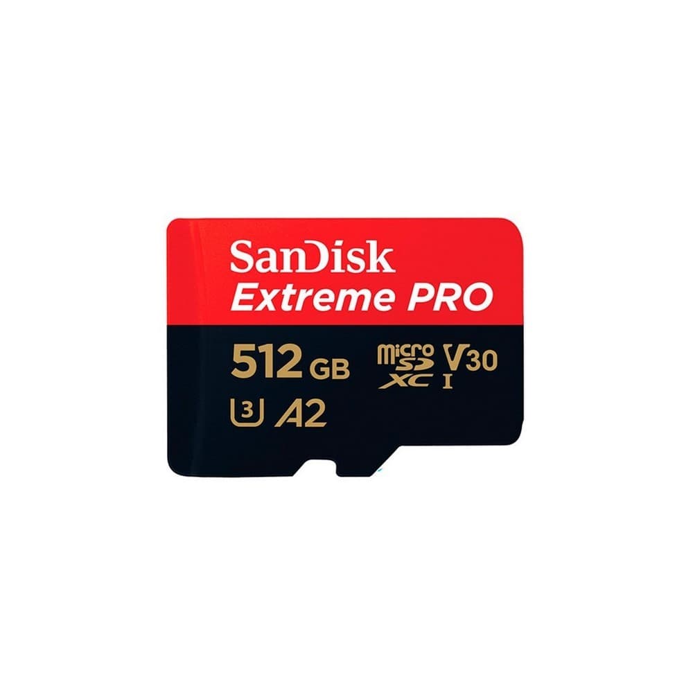SANDISK Tarjeta MicroSD SanDisk Extreme Pro 512GB UHS-I con adaptador hasta 200MB/s lectura A2 U3 V30