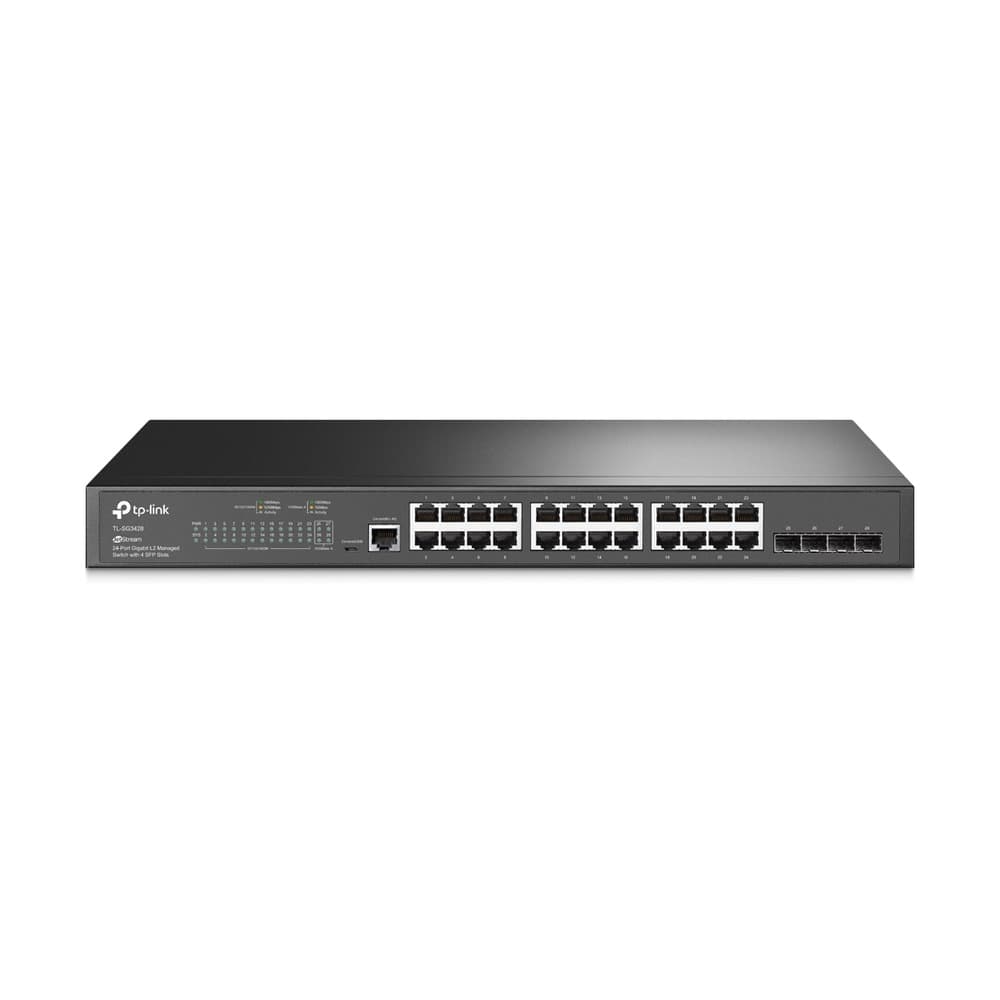 TPLINKSMB Switch Tplink Omada JetStream Gigabit 24 puertos administrable L2+ 4 puertos SFP+