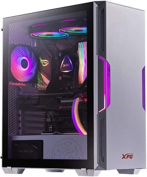 ADATA-XPG Chasis gamer XPG by ADATA STARKER Blanco / ATX / Vidrio templado X1 / 1 Fan cooler ARGB + 1 Fan Cooler Standard