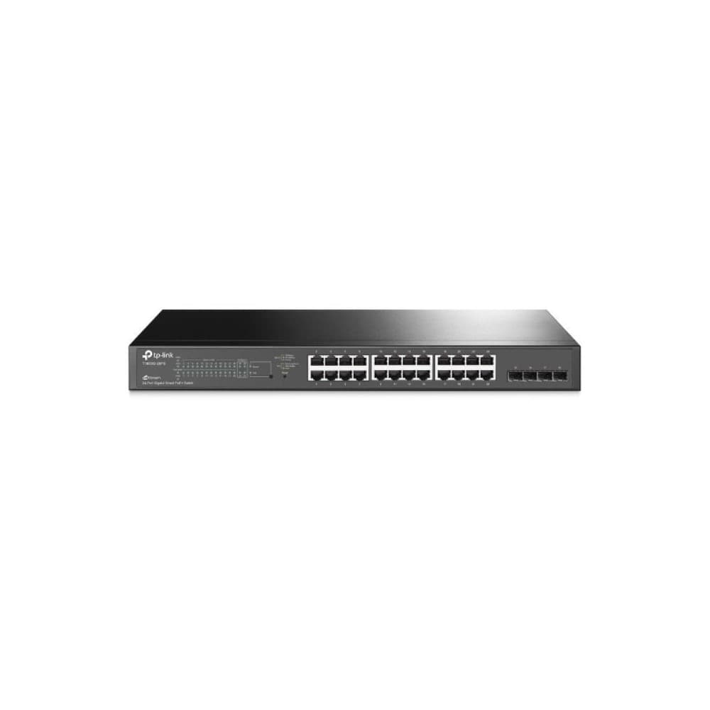 TPLINKSMB Switch TP-LINK Inteligente JetStream 24-Port Gigabit Smart PoE+ Switch with 4 SFP Slots