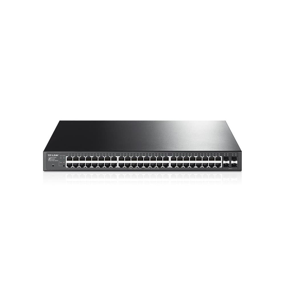 TPLINKSMB Switch TP-LINK Administrable de 48 Puertos Gigabit PoE+ 4 Ranuras SFP JetStream